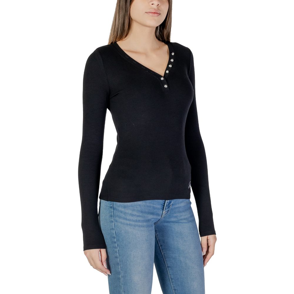 Black Viscose Tops & T-Shirt