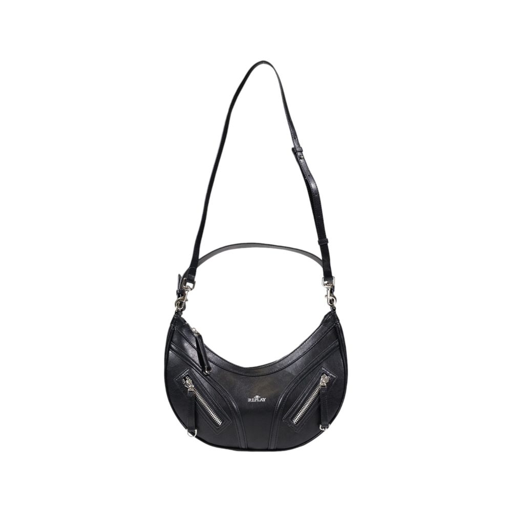 Black Polyester Handbag