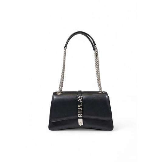 Black Polyester Handbag