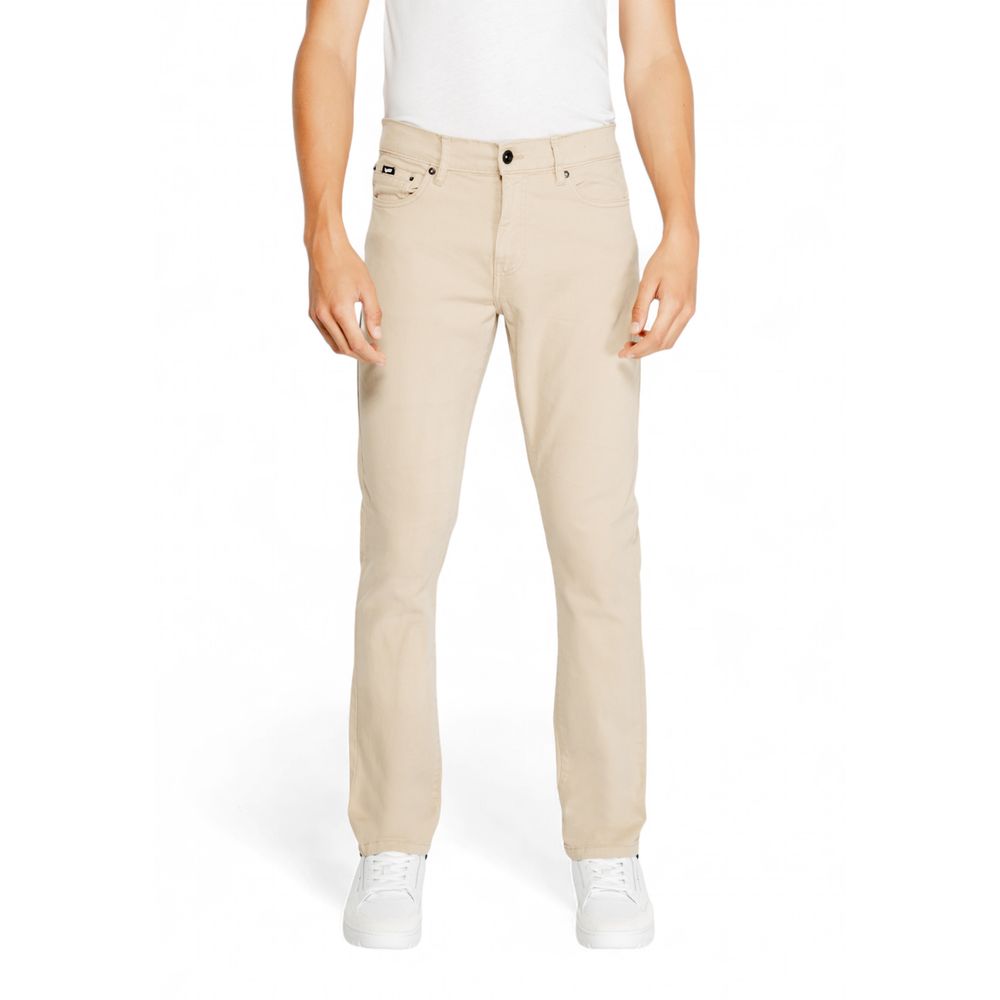 Beige Cotton Jeans & Pant