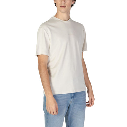 Cream Polyester T-Shirt