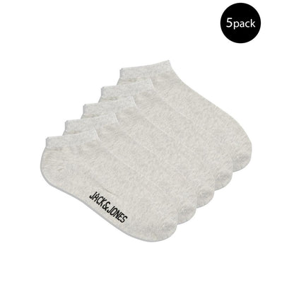 Jack Jones Gray Cotton Sockliner Socks