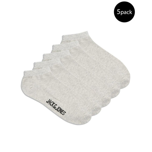 Jack Jones Gray Cotton Sockliner Socks