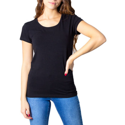 Black Cotton Tops & T-Shirt