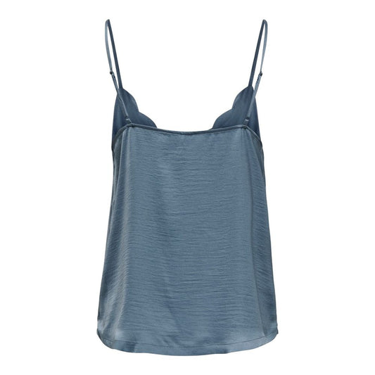 Blue Polyester Women Tank Top - Spring/Summer Collection