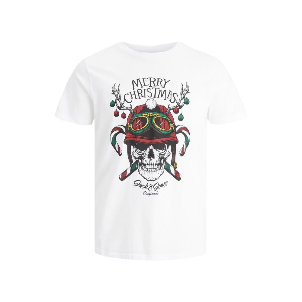 White Merry Christmas Skull T-Shirt