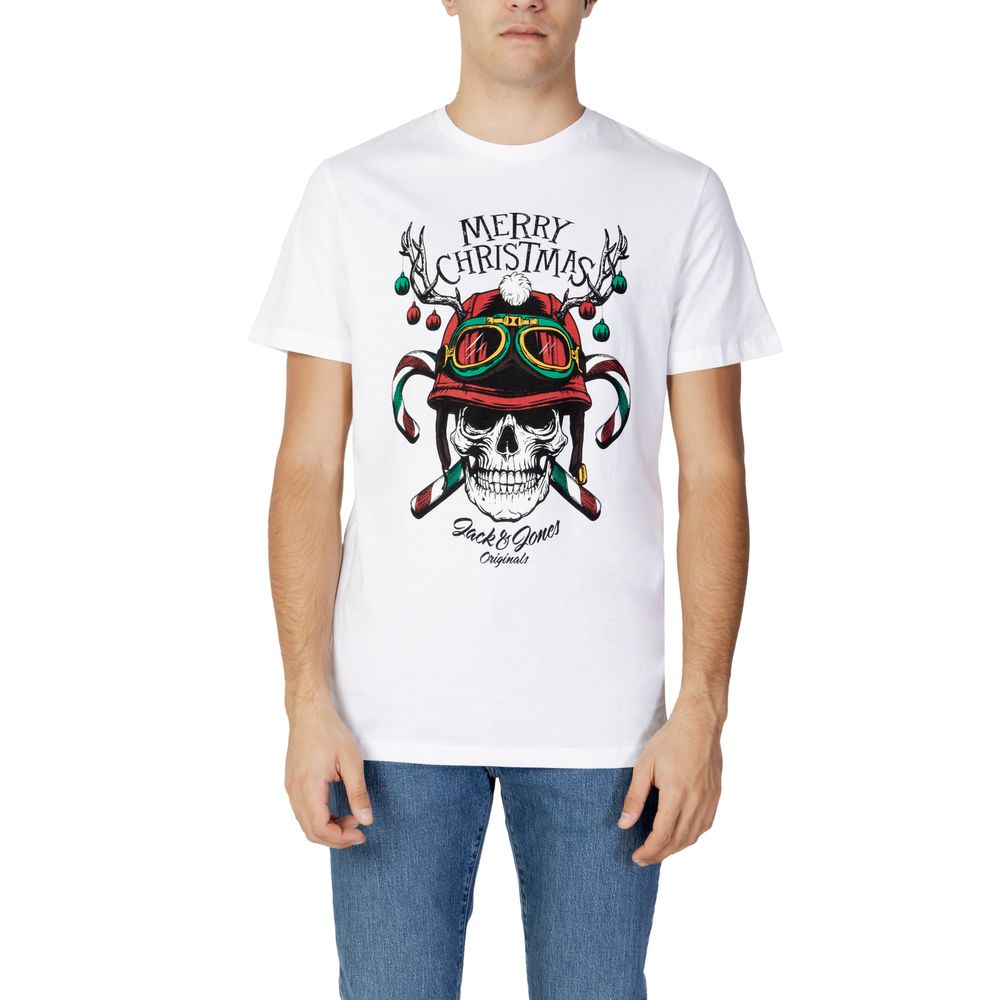 White Merry Christmas Skull T-Shirt