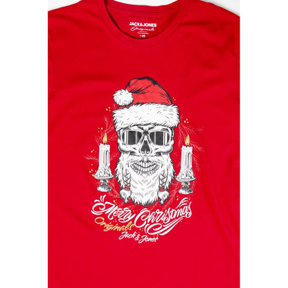 Red Merry Christmas Santa Skull T-Shirt