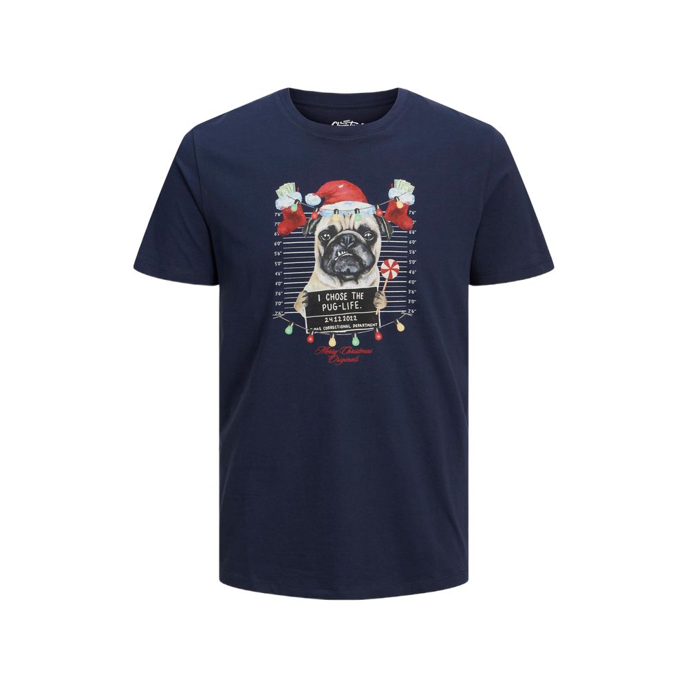 Blue "I Chose the Pug Life" Christmas T-Shirt