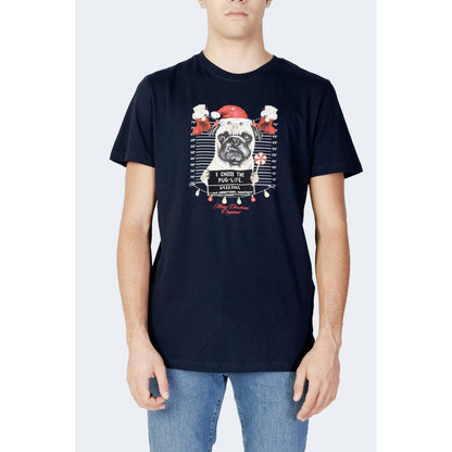 Blue "I Chose the Pug Life" Christmas T-Shirt