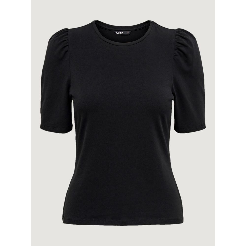 Black Cotton Tops & T-Shirt