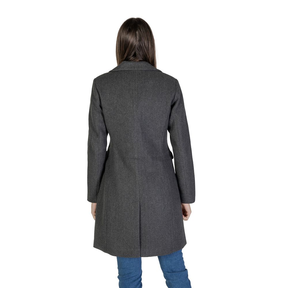 Gray Polyester Jackets & Coat