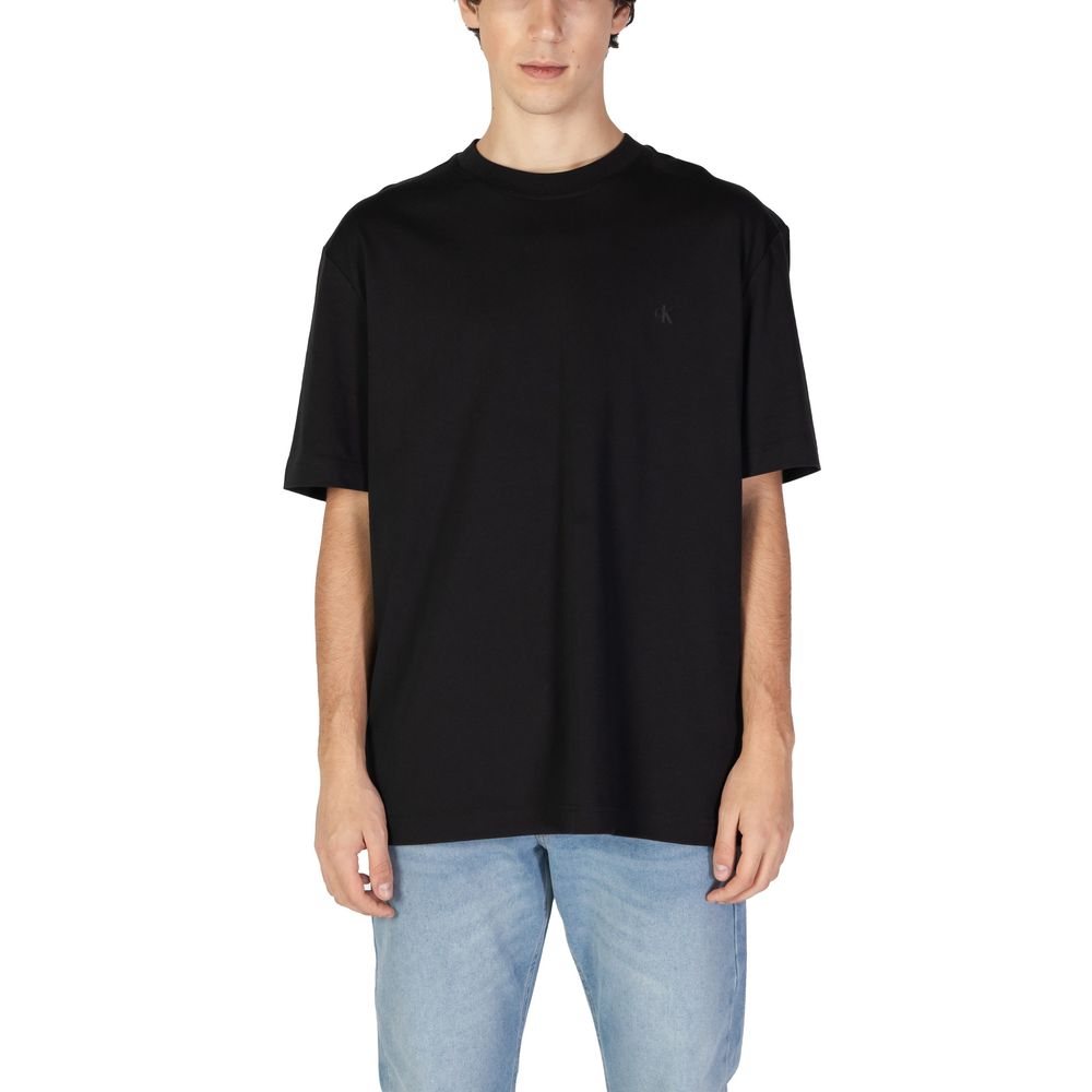 Black Cotton Rigenerato T-Shirt