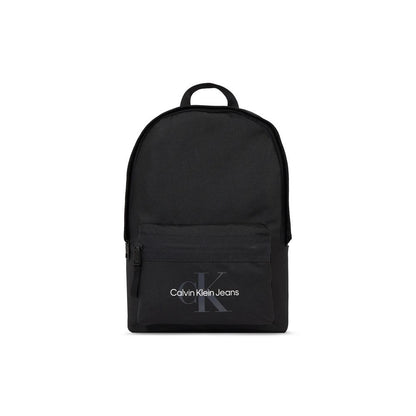 Black Recycled Polyester Backpack