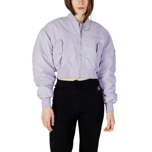 Purple Polyamide Jackets & Coat