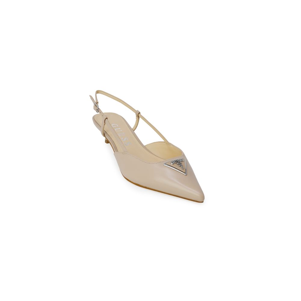 Beige Polyester Pump