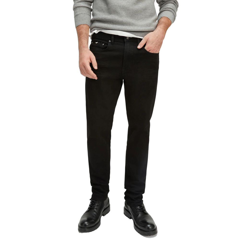 Black Cotton Jeans & Pant