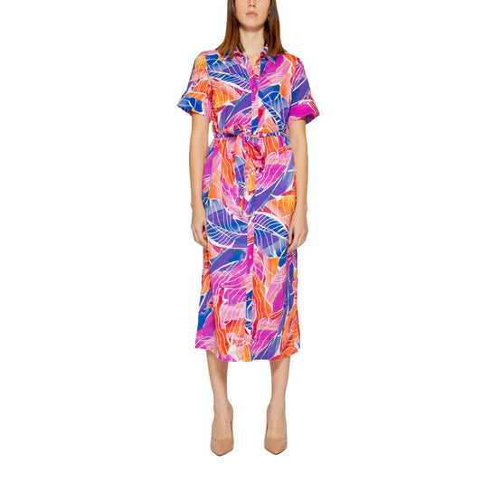 Multicolor Viscose Dress for Women