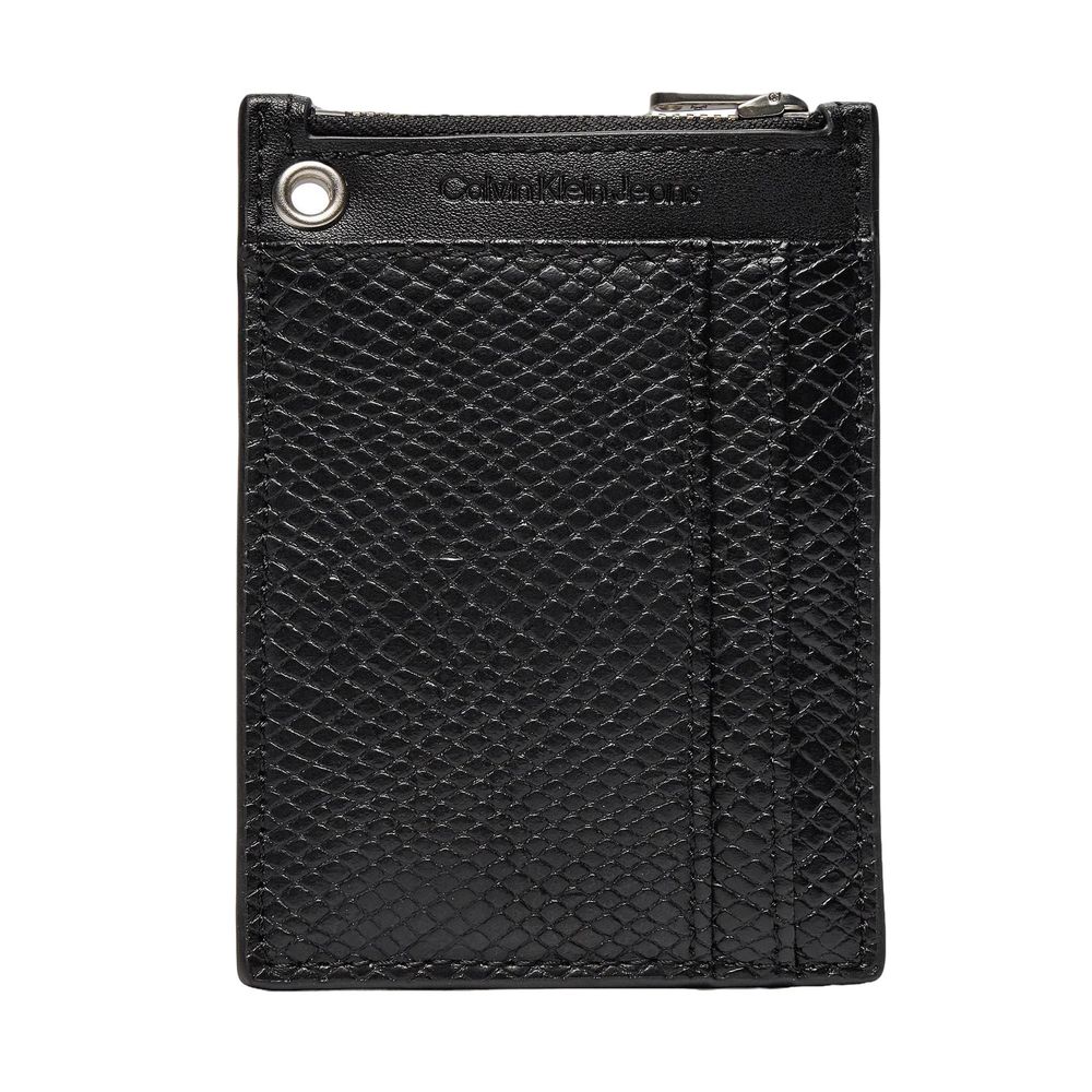 Calvin Klein Jeans Black Faux Leather Wallet