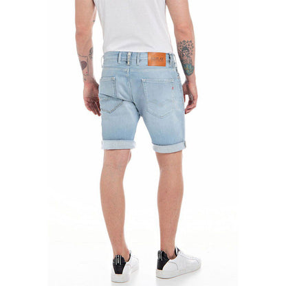 Blue Cotton Short