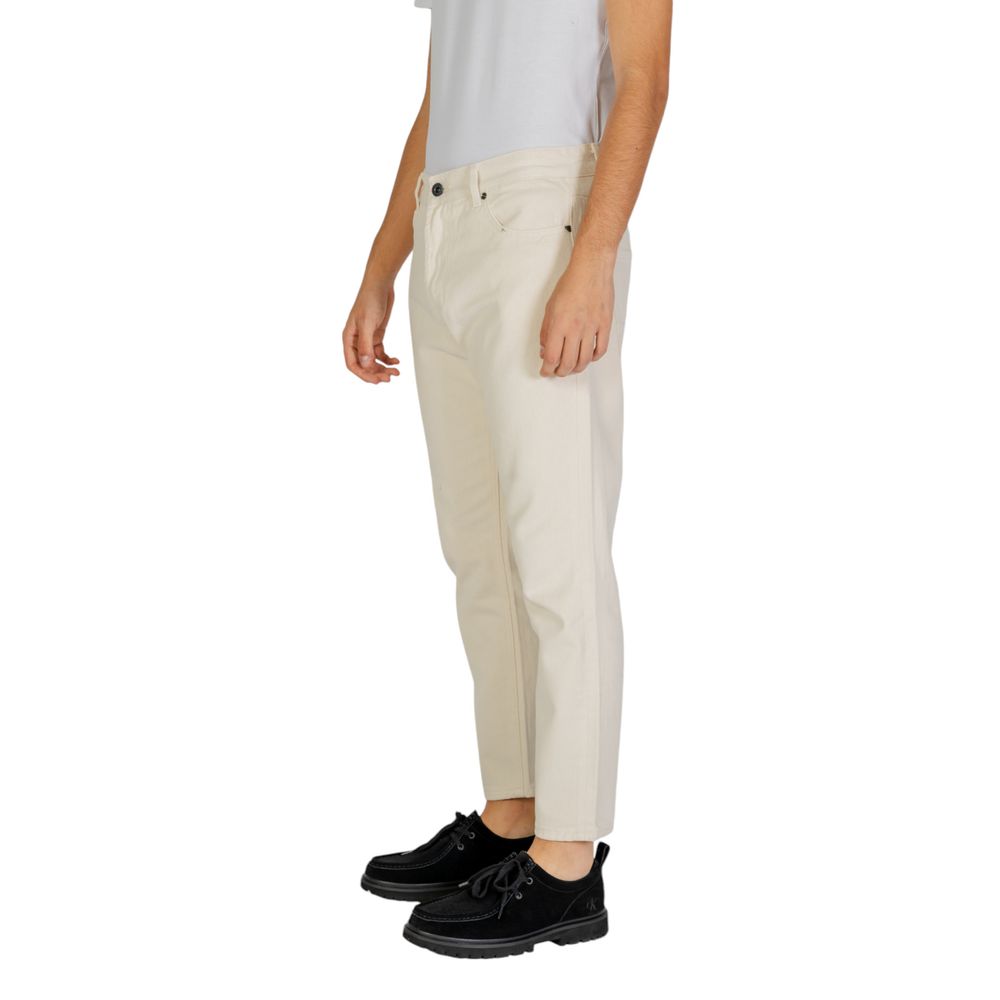 Cream Cotton Jeans & Pant - Stylish Comfort for Every Occasion