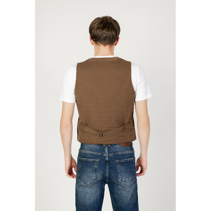 Brown Cotton Vest