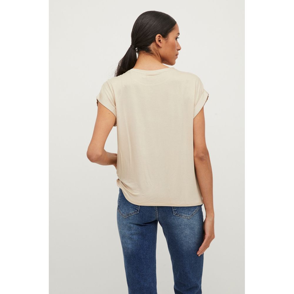 Gold Cotton Tops & T-Shirt