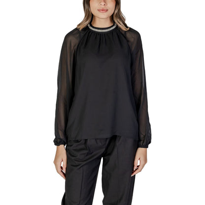 Black Recycled Polyester Tops & T-Shirt