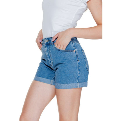 Vero Moda Light Blue Cotton Shorts - Women's Spring/Summer Collection