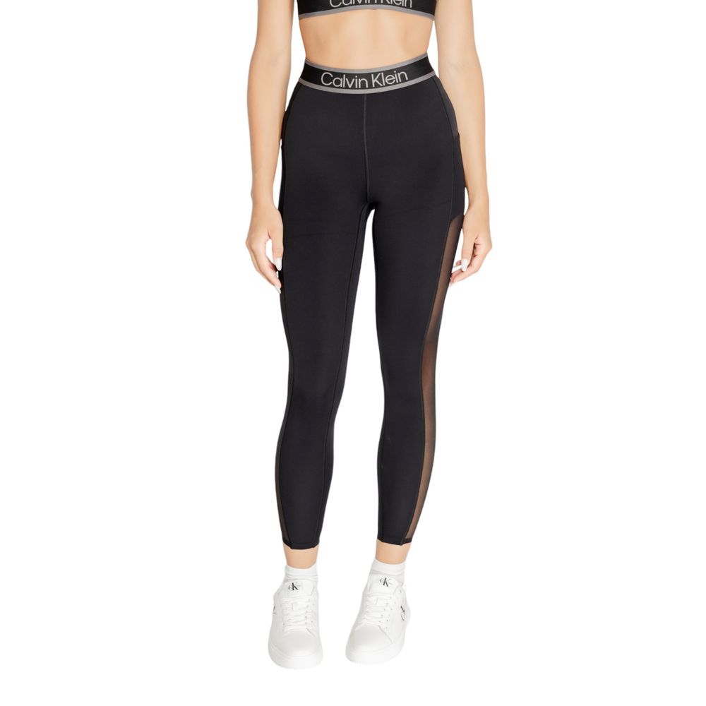 Black Mesh Panel Leggings