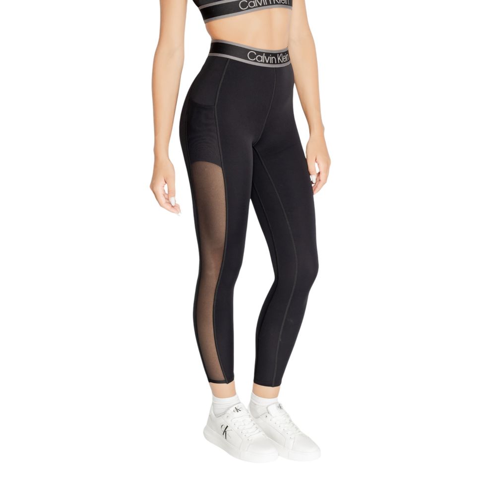 Black Mesh Panel Leggings