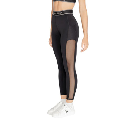 Black Mesh Panel Leggings