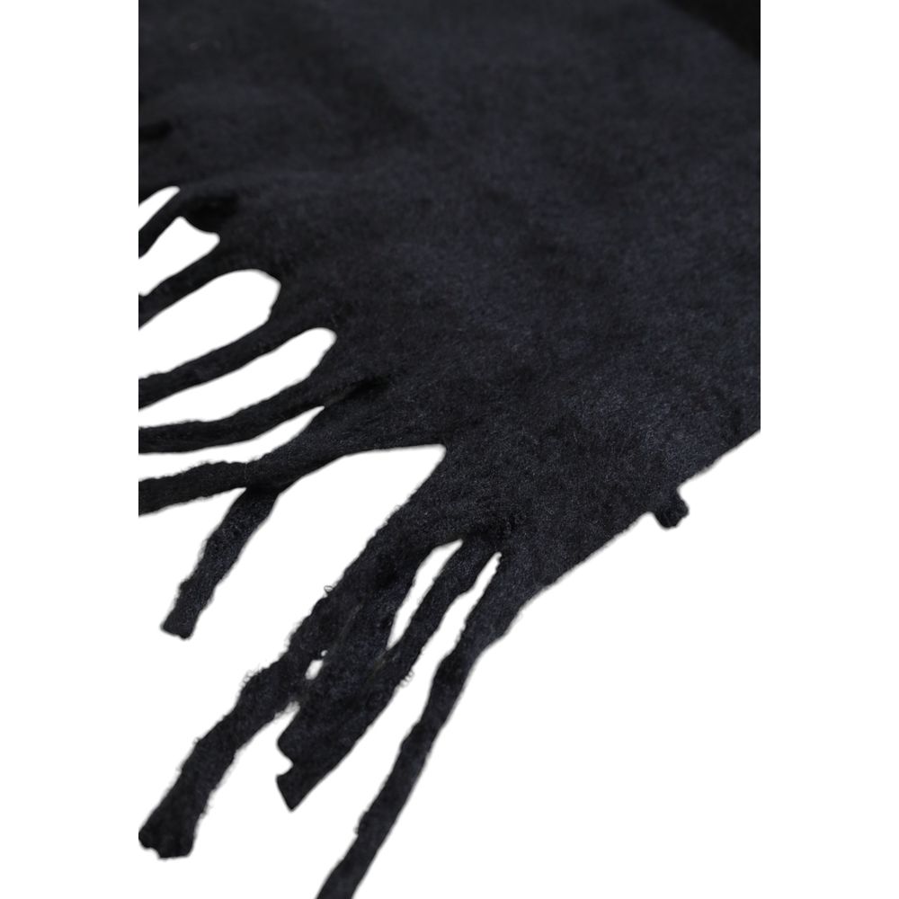 Black Polyester Scarf