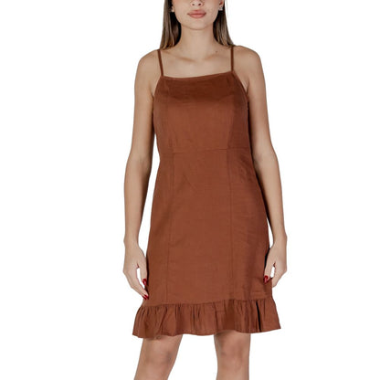 Brown Linen Dress