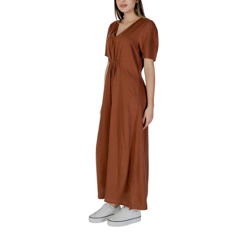 Brown Linen Dress