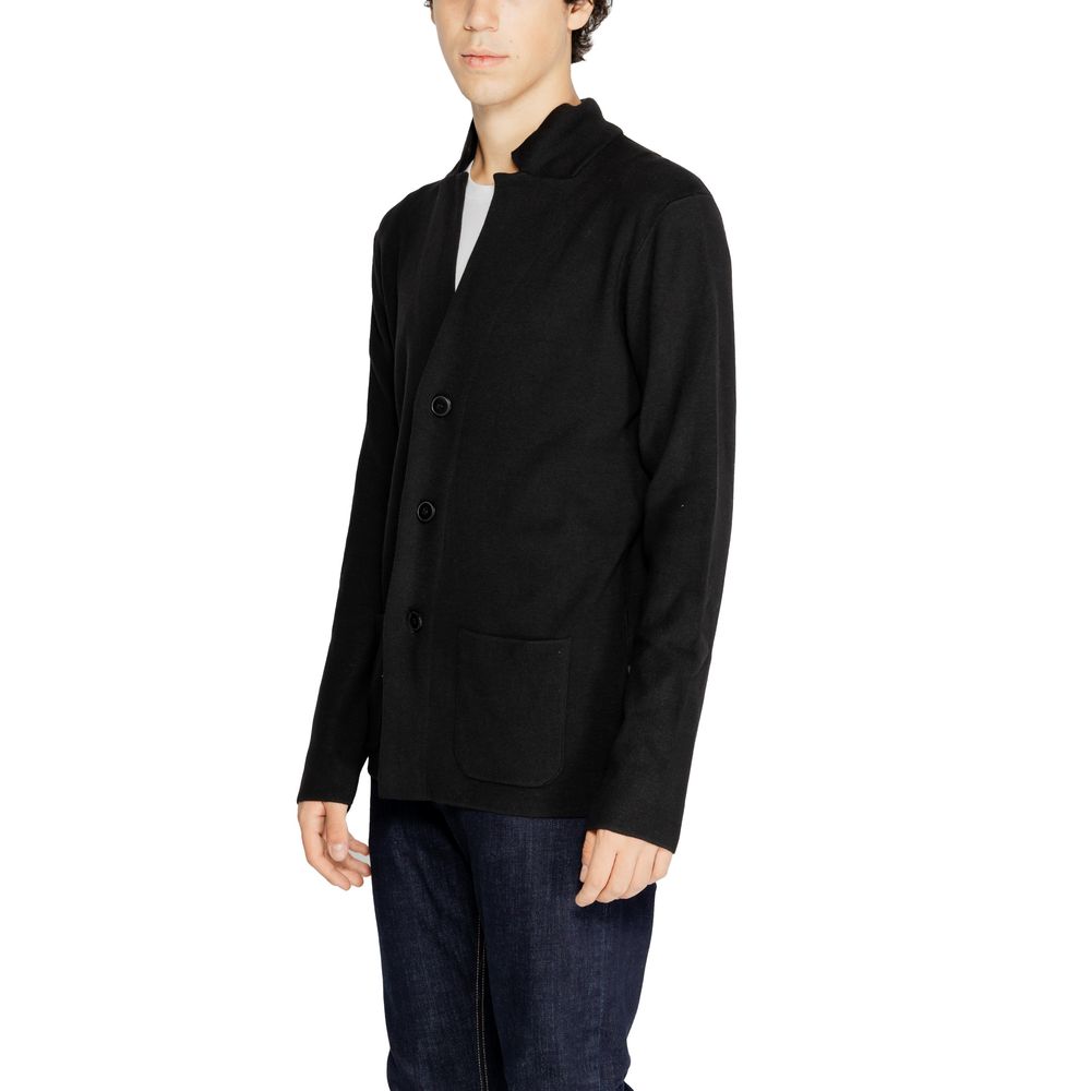 Black Wool Cardigan