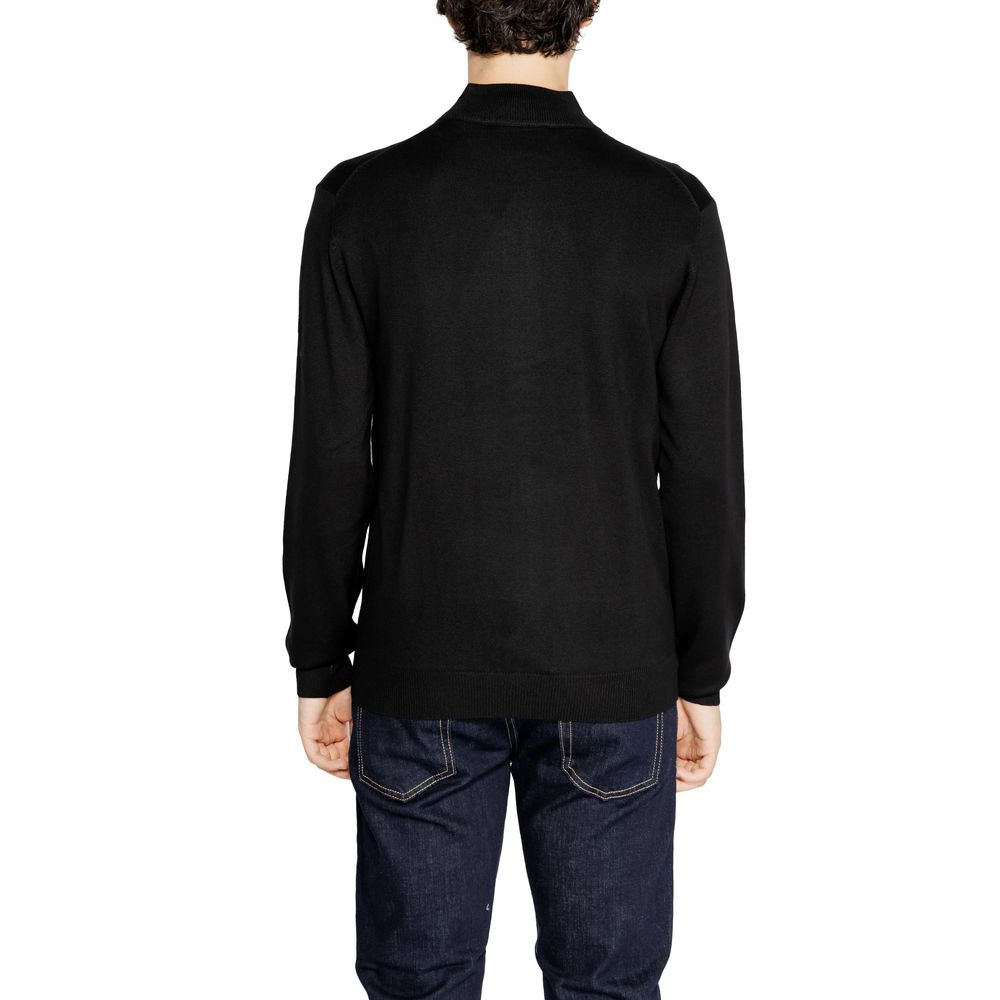 Hamaki-Ho Classic Black Zip-Up Cardigan for Men