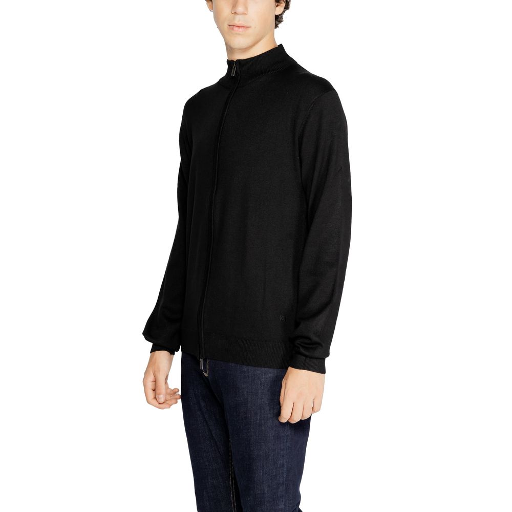 Hamaki-Ho Classic Black Zip-Up Cardigan for Men
