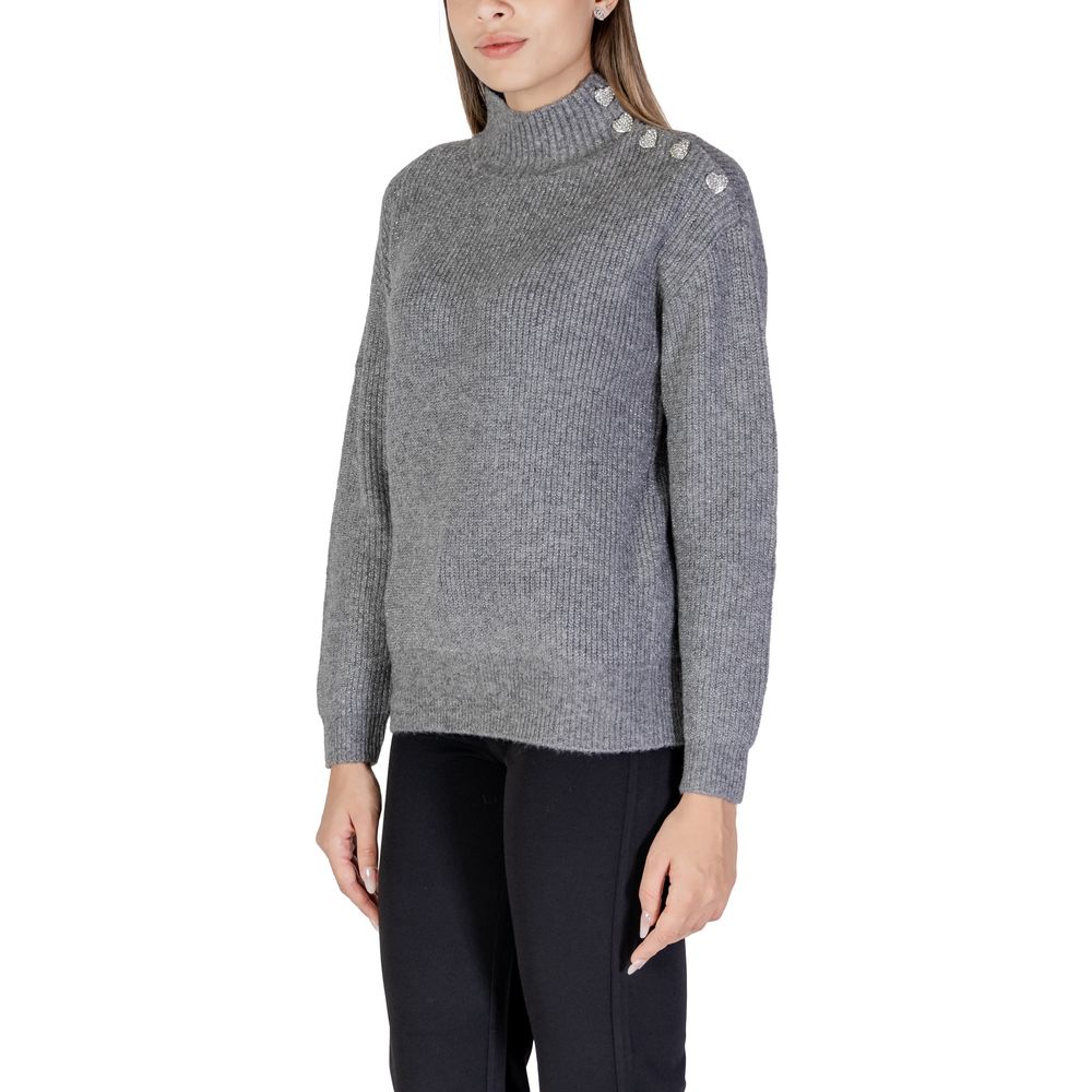 Gray Polyester Sweater