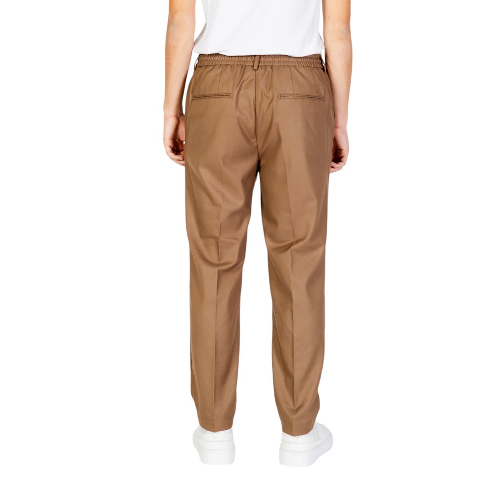 Beige Polyester Jeans & Pant