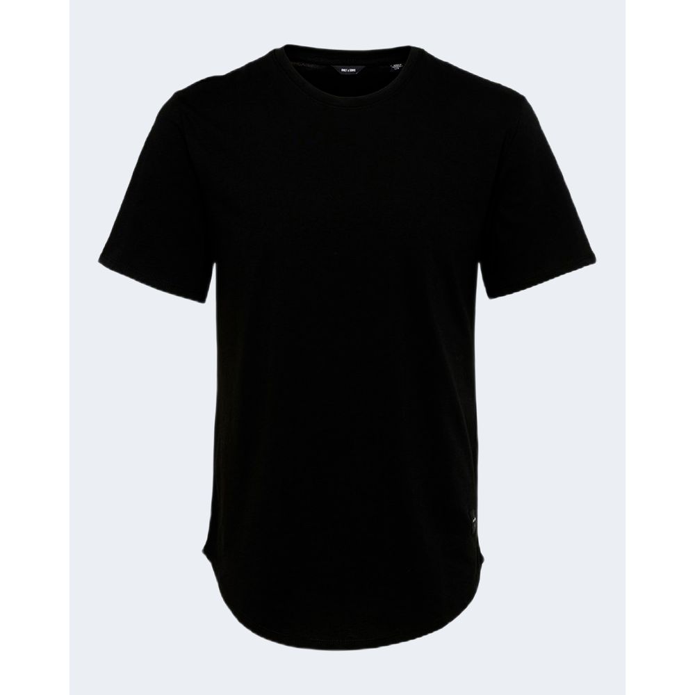 Only & Sons - Men's Black Cotton T-Shirt