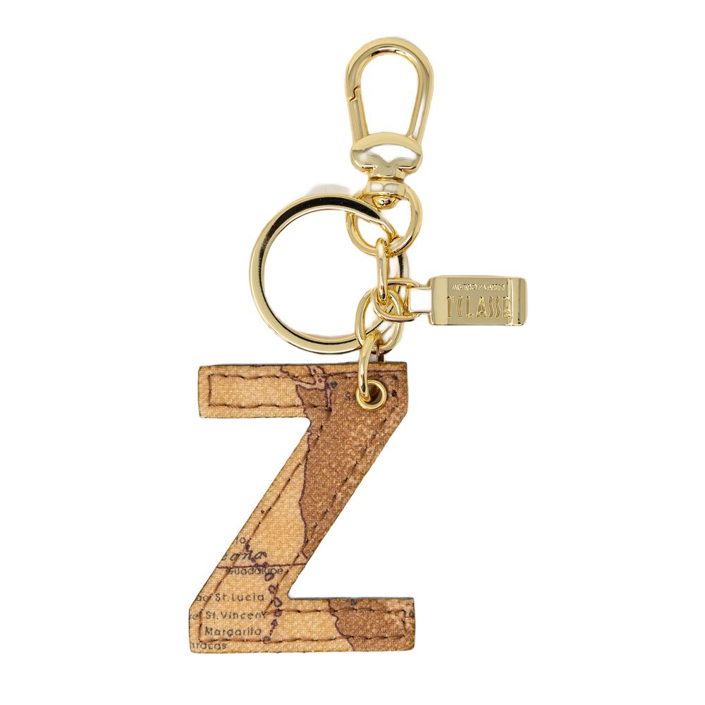 Beige Leather Keychain for Women