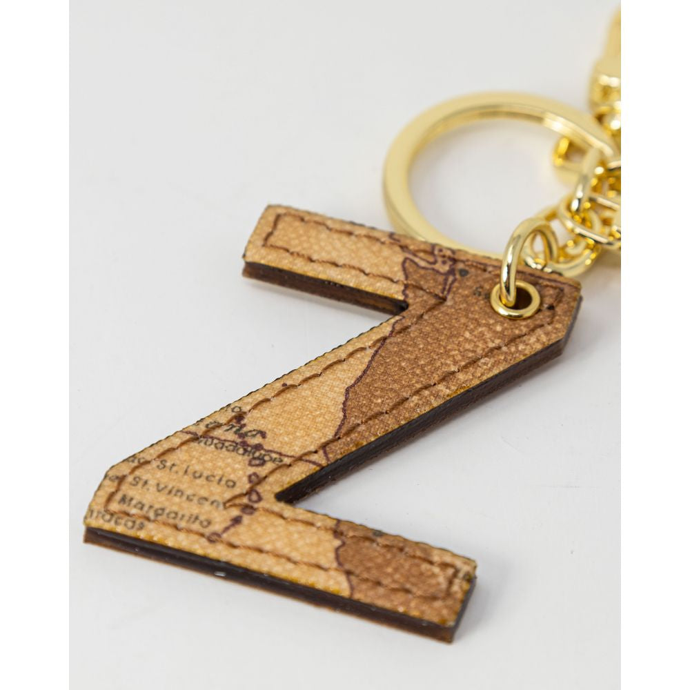 Beige Leather Keychain for Women