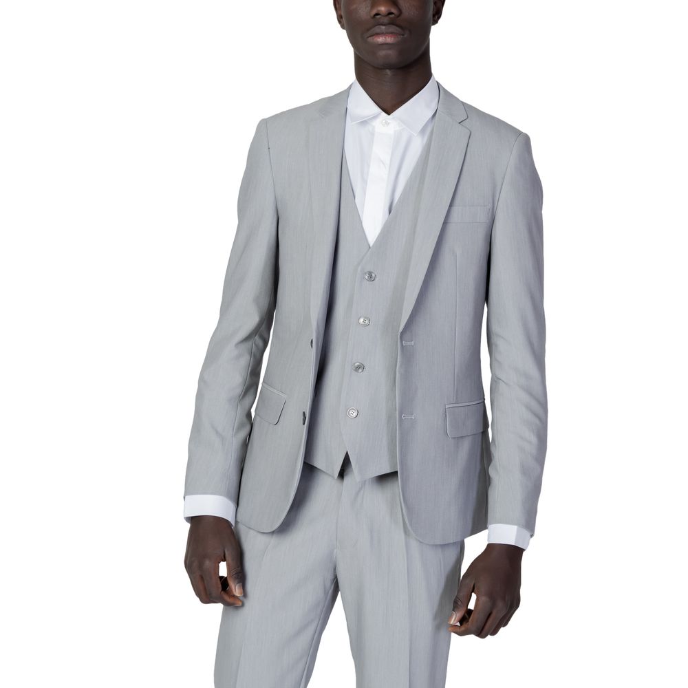 Gray Polyester Suit