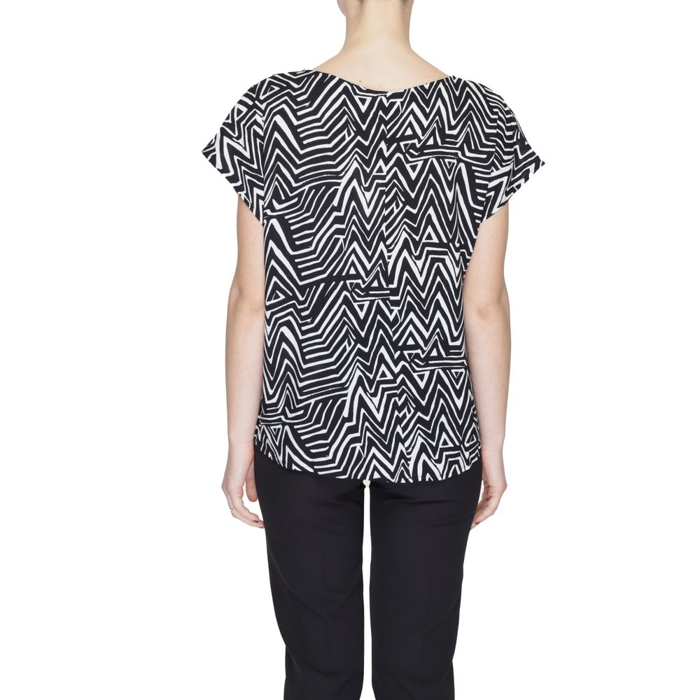 Black And White Viscose Tops & T-Shirt