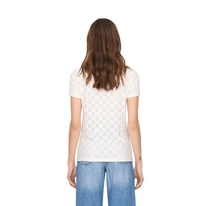 White Polyester Tops & T-Shirt