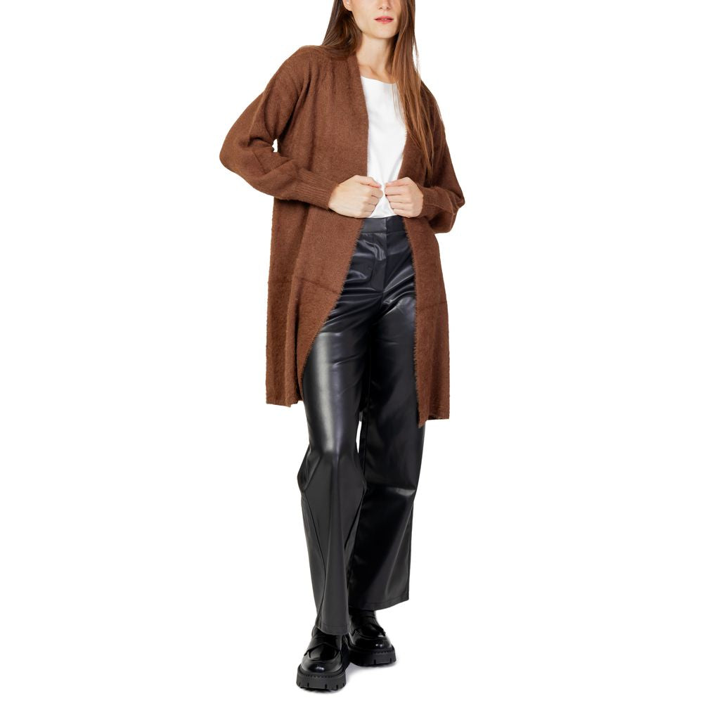 Brown Nylon Cardigan