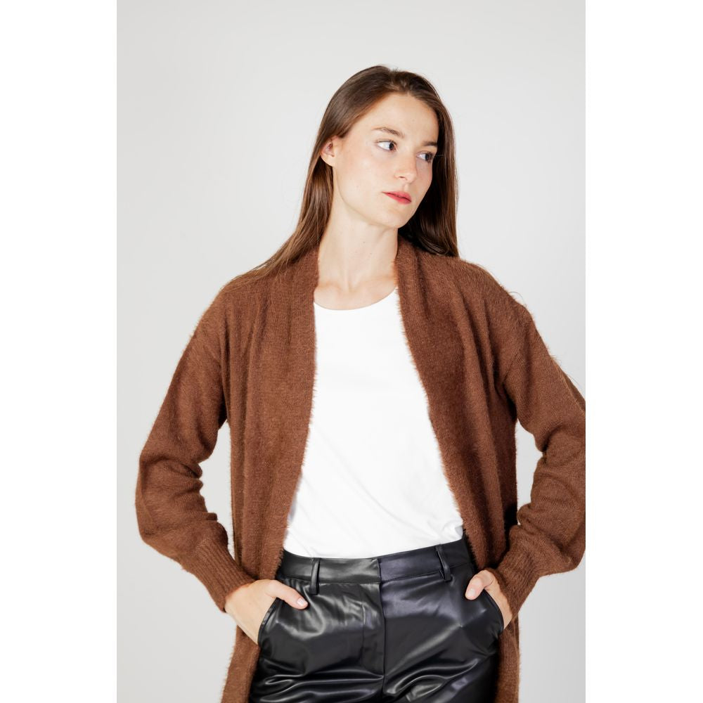 Brown Nylon Cardigan