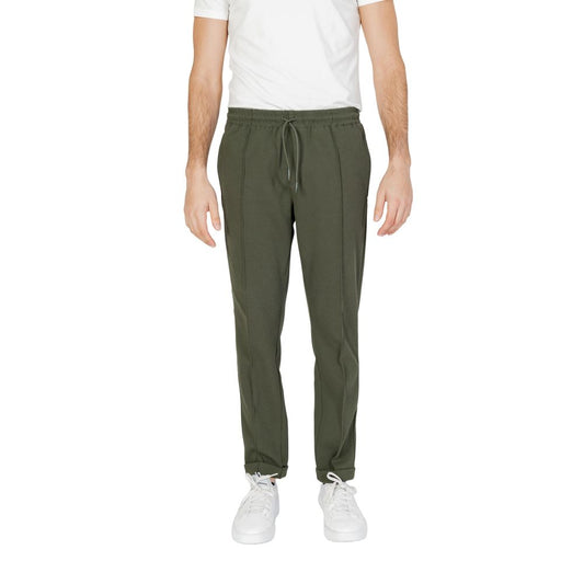 Green Polyester Jeans & Pant