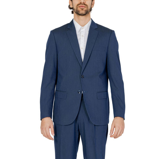 Blue Polyester Suit